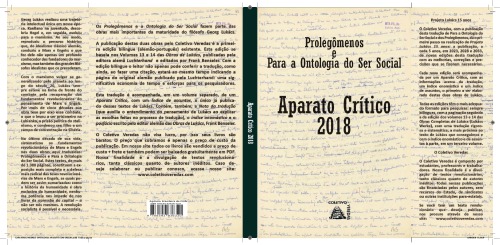 Aparato Crítico / Prolegômenos e Ontologia 2018