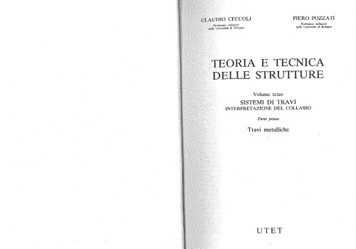 Teoria e tecnica delle strutture