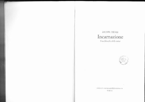 Incarnazione : una filosofia della carne