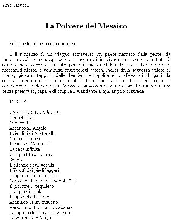 La polvere del Messico