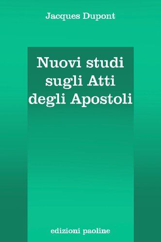 Nuovi studi sugli Atti degli Apostoli