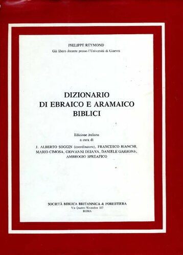 Dizionario di ebraico e aramaico biblici