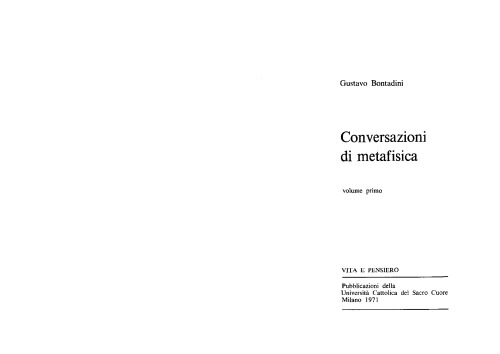 Conversazioni Di Metafisica