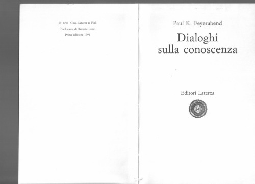 Dialoghi sulla conoscenza