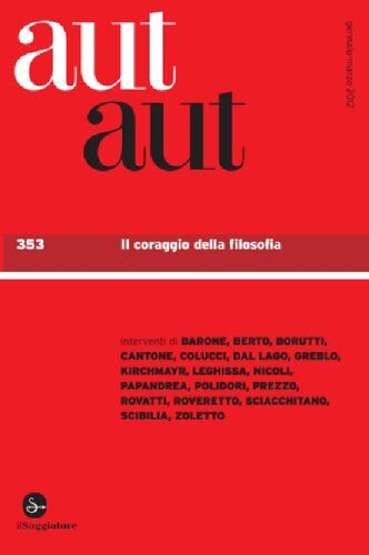 Il coraggio della filosofia : aut aut, 1951-2011