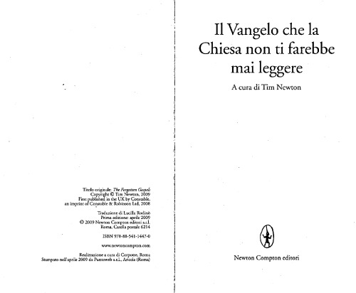 Il Vangelo che la Chiesa non ti farebbe mai leggere