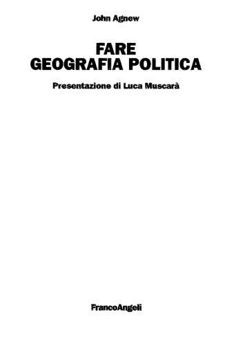 Fare geografia politica