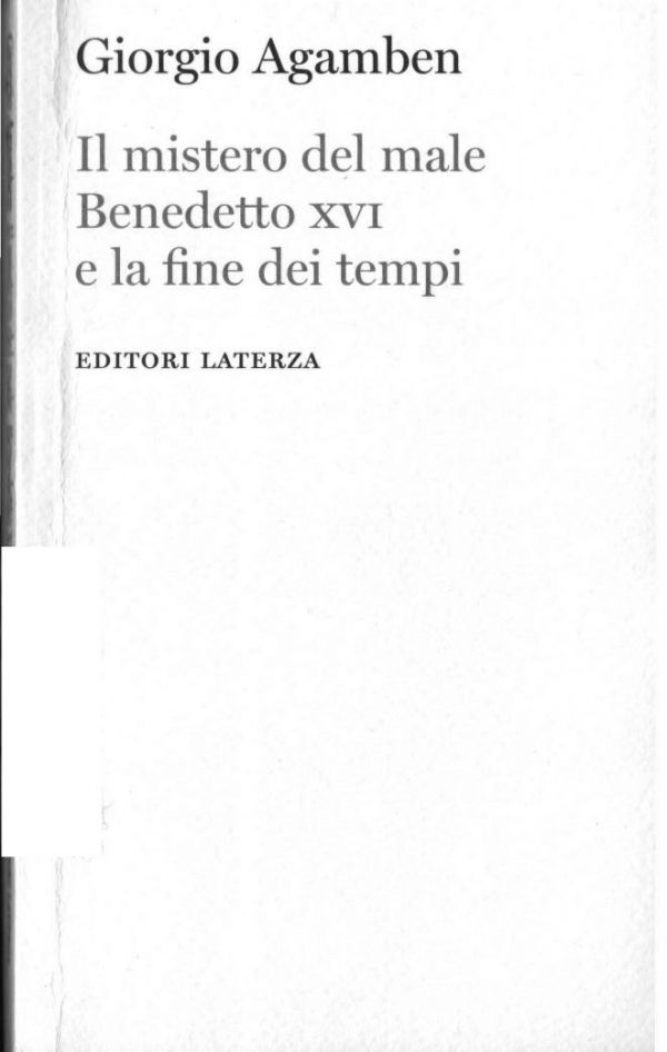 Il mistero del male. Benedetto XVI e la fine dei tempi