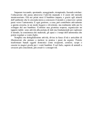 Imparare giocando : attività Montessori per te e il tuo bambino, per crescere insieme divertendosi