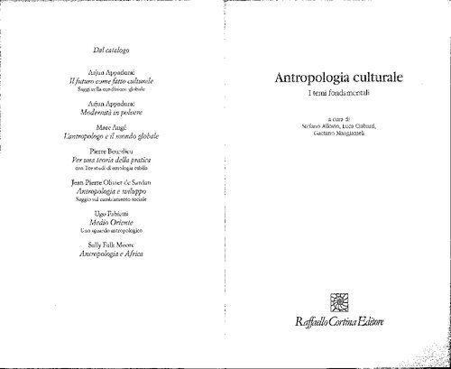 Antropologia culturale. I temi fondamentali