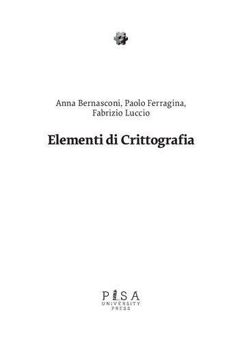 Elementi di crittografia