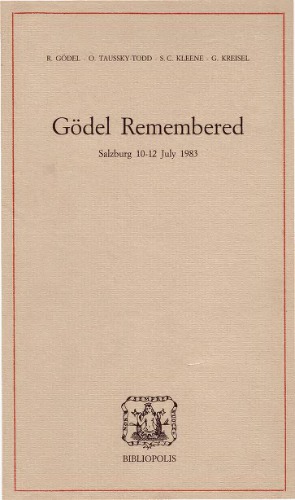 Godel Remembered