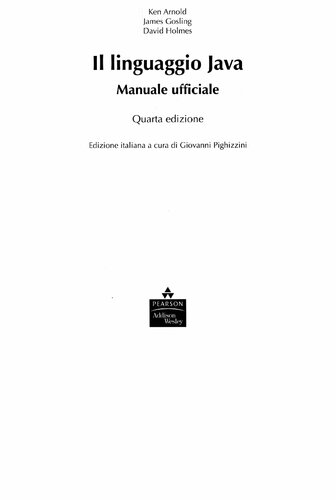 Il linguaggio Java : manuale ufficiale