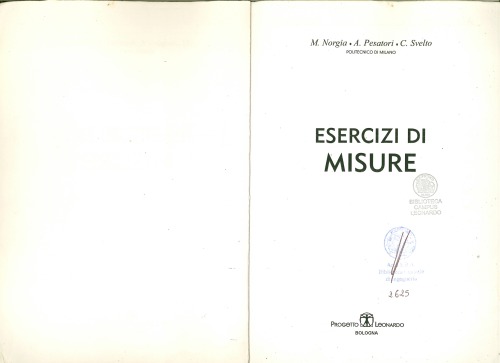 Esercizi di misure