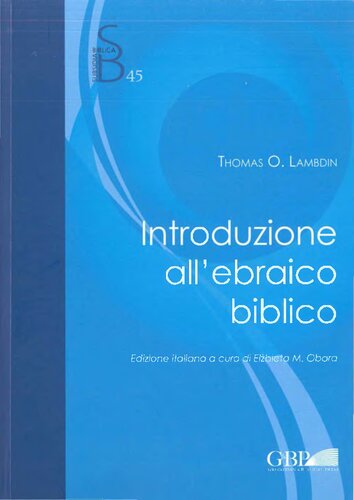 Introduzione All'ebraico Biblico