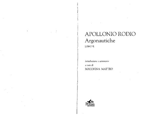 Argonautiche : Libro II