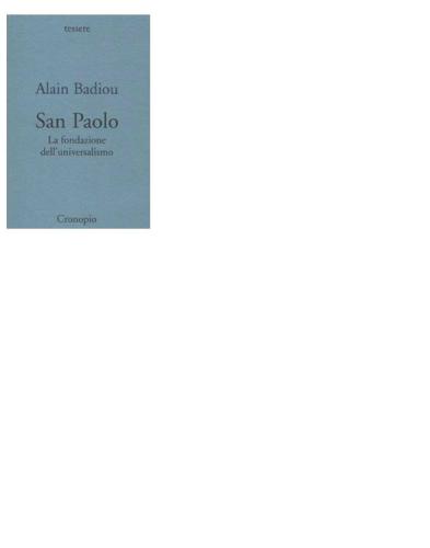 San Paolo. La fondazione dell'universalismo