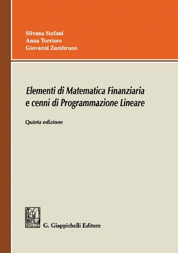 Elementi di matematica finanziaria e cenni di programmazione lineare