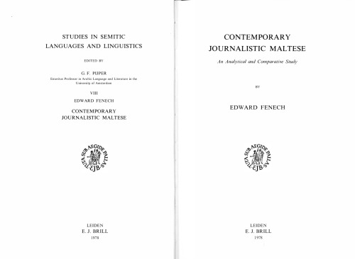 Contemporary Journalistic Maltese