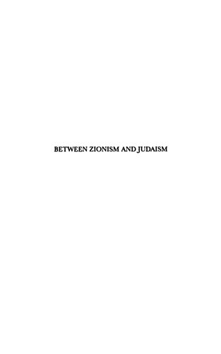 Between Zionism And Judaism