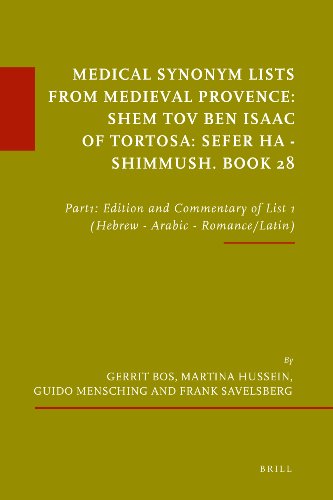 Medical Synonym Lists from Medieval Provence