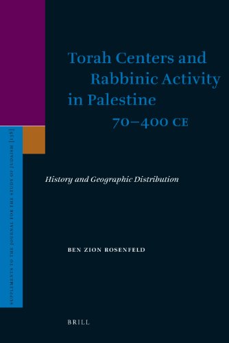 Torah Centers and Rabbinic Activity in Palestine 70-400 CE