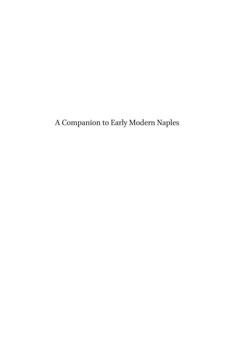 A Companion to Early Modern Naples