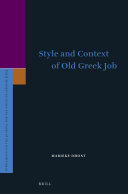 Style and Context of Old Greek Job