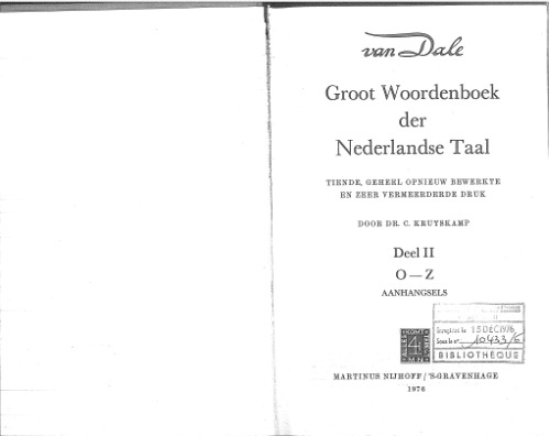 Groot woordeboek der Nederlandse taal