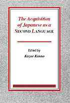 The Acquisition of Japanese as a Second Language