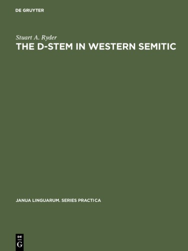 The D-Stem in Western Semitic