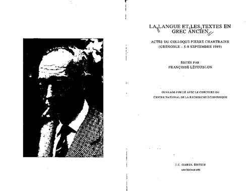 La Langue Et Les Textes En Grec Ancien