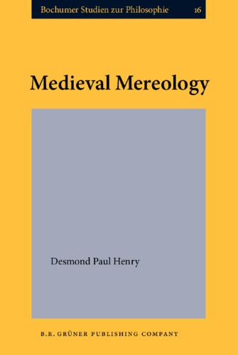 Medieval Mereology
