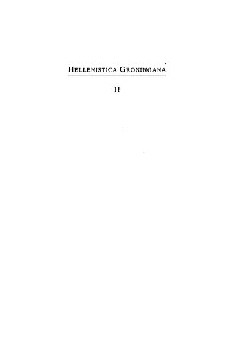 Callimachus : [proceedings of the first Groningen Workshop on Hellenistic Poetry, 2-4 september 1992]