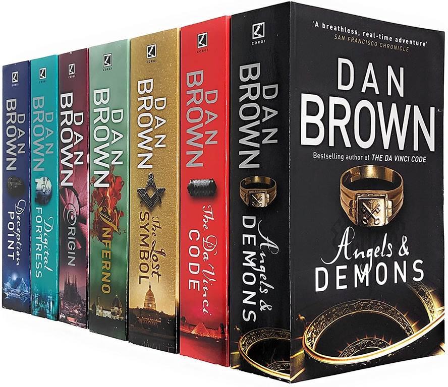 Robert Langdon Series Collection 7 Books Set By Dan Brown (Angels And Demons, The Da Vinci Code, The Lost Symbol, Inferno, Origin, Digital Fortress, Deception Point)