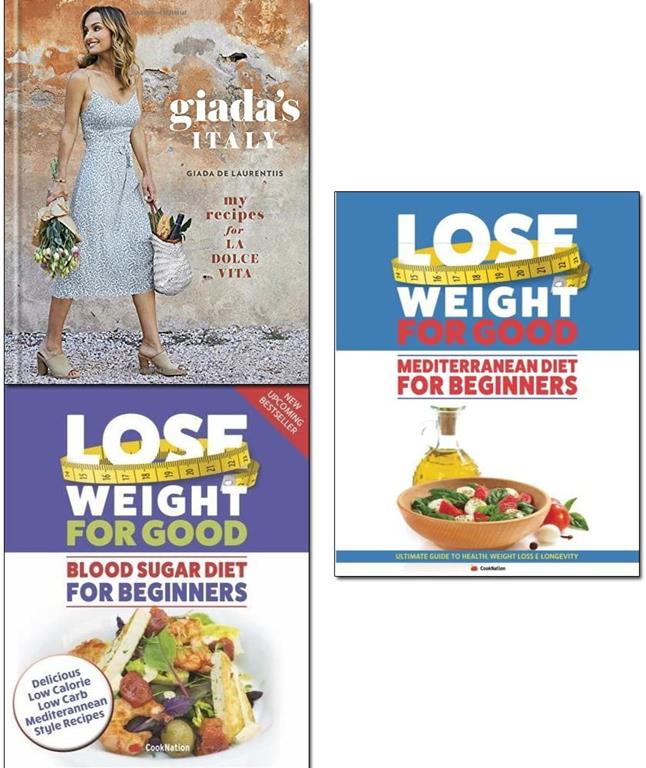 Giadas italy [hardcover], lose weight for good blood sugar diet and mediterranean diet 3 books collection set