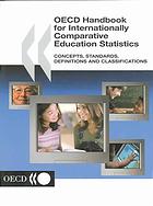 Oecd Handbook For Internationally Comparative Education Statistics