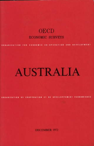 OECD Economic Surveys: Australia 1972.