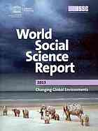 World social science report 2013 : changing global environments