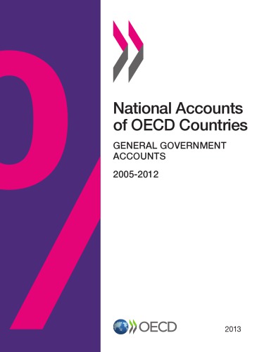 National Accounts of OECD Countries, General Government Accounts 2013.