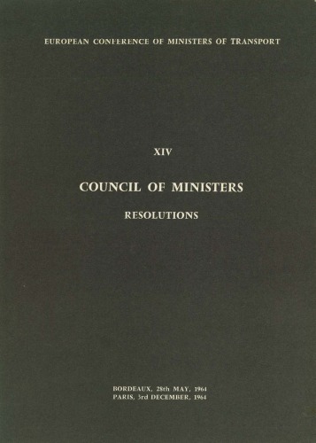 Council of ministers resolutions. XIV