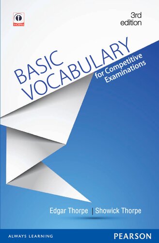 Basic Vocabulary for Competitive Examinations, 3/e.