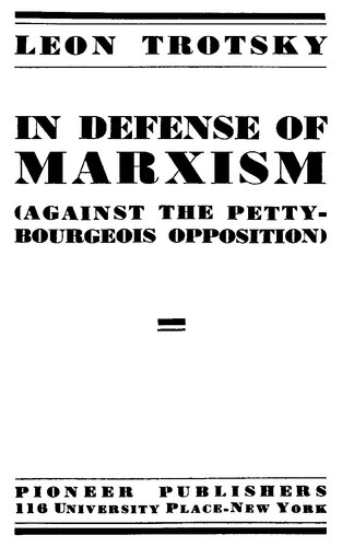 In Defence of Marxism