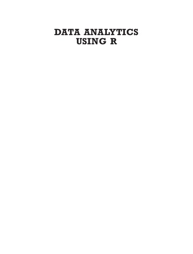 Data Analytics Using R [Paperback] [Jan 01, 2018] Seema Acharya