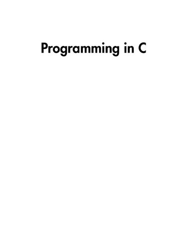 Programming in C