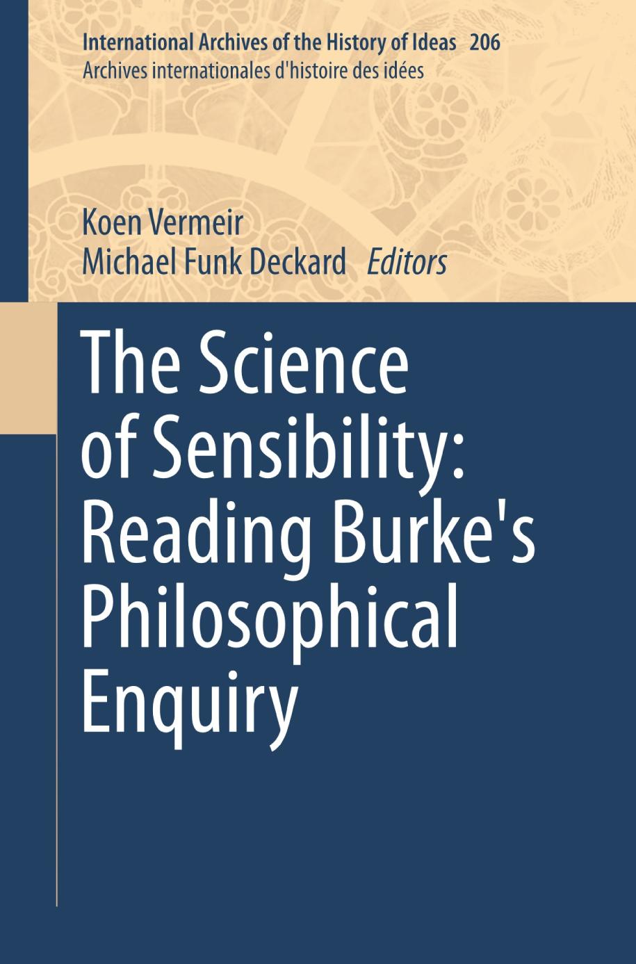 The Science of Sensibility: Reading Burke's Philosophical Enquiry