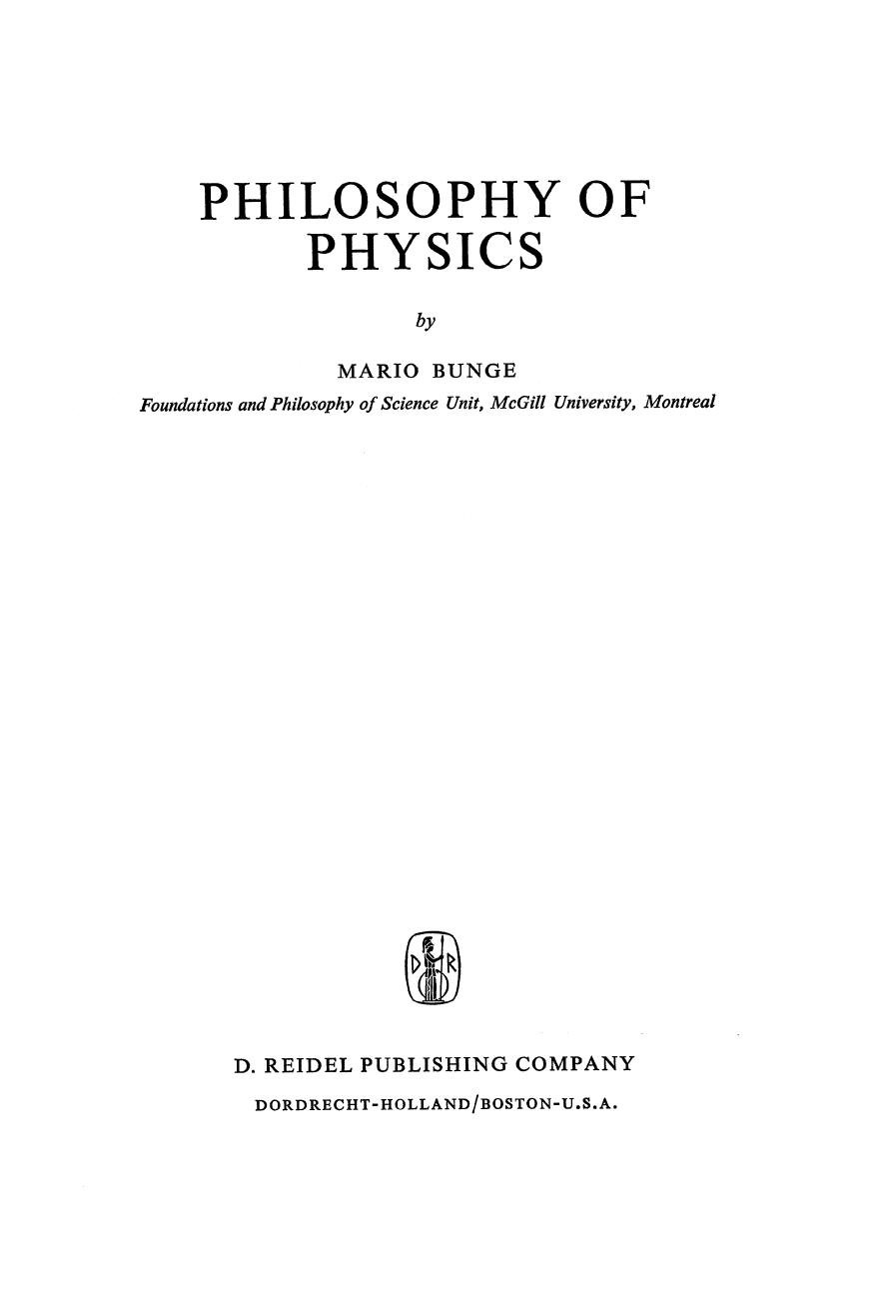 Philosophy of Physics