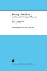 Reading Disabilities : Genetic and Neurological Influences.