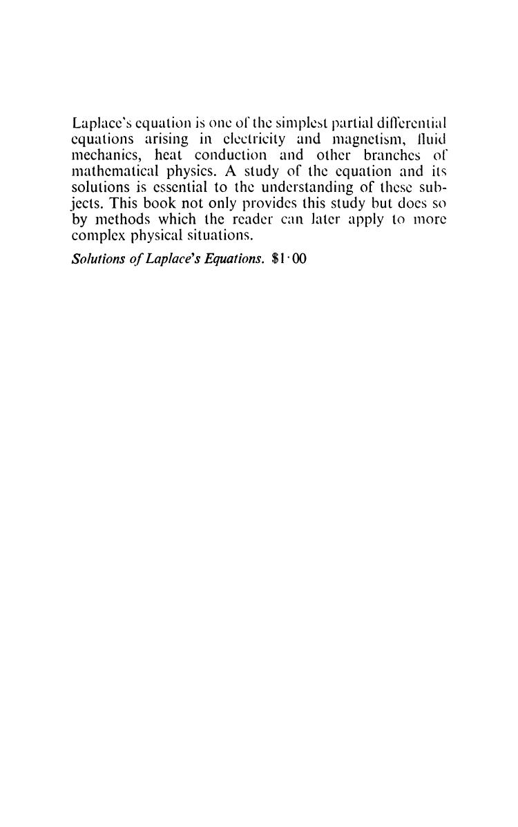 Solutions of Laplace's Equation