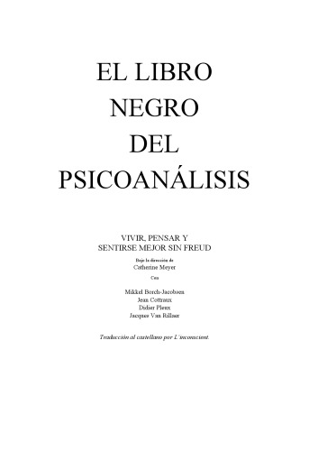 El libro negro del psicoanálisis